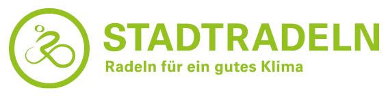 Logo STADTRADELN Das LOGO zeigt eine stilisierte Figur auf einem Fahrrad. Daneben steht STADTRADELN. Radeln für ein gutes Klima.
