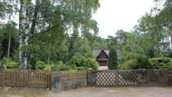 Blick über den Friedhof Hörpel in Richtung Friedhofskapelle