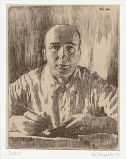 Selbstbildnis Rudolf Wieneke, 1944