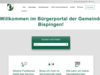 Bild der Startseite des Bürgerportals der Gemeinde Bispingen mit Suchfunktion und Willkommensgruß